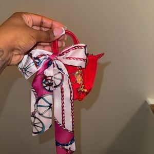 Mini Bag Charm w/ Scarf & Keychain